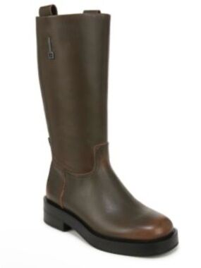 Franco Sarto distressed Olive Brown Tall Leather Riding Boots Sz 8.5 NWT